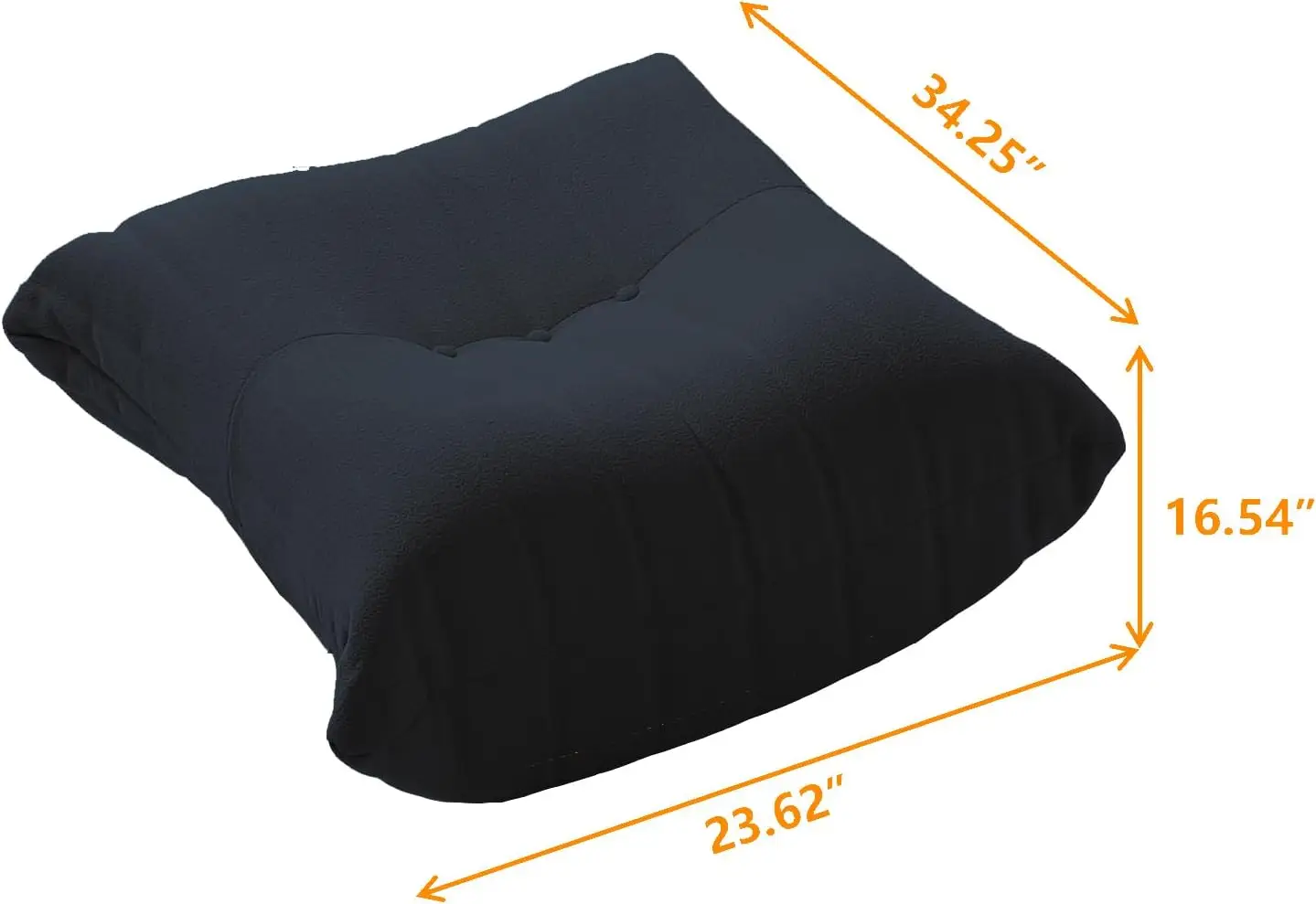 Fireside Chair, Lazy Floor Sofa Couch, Corner Bean Bag Chair, Tatami Sofa, Corner Chair Sofa (Ottoman, Black)