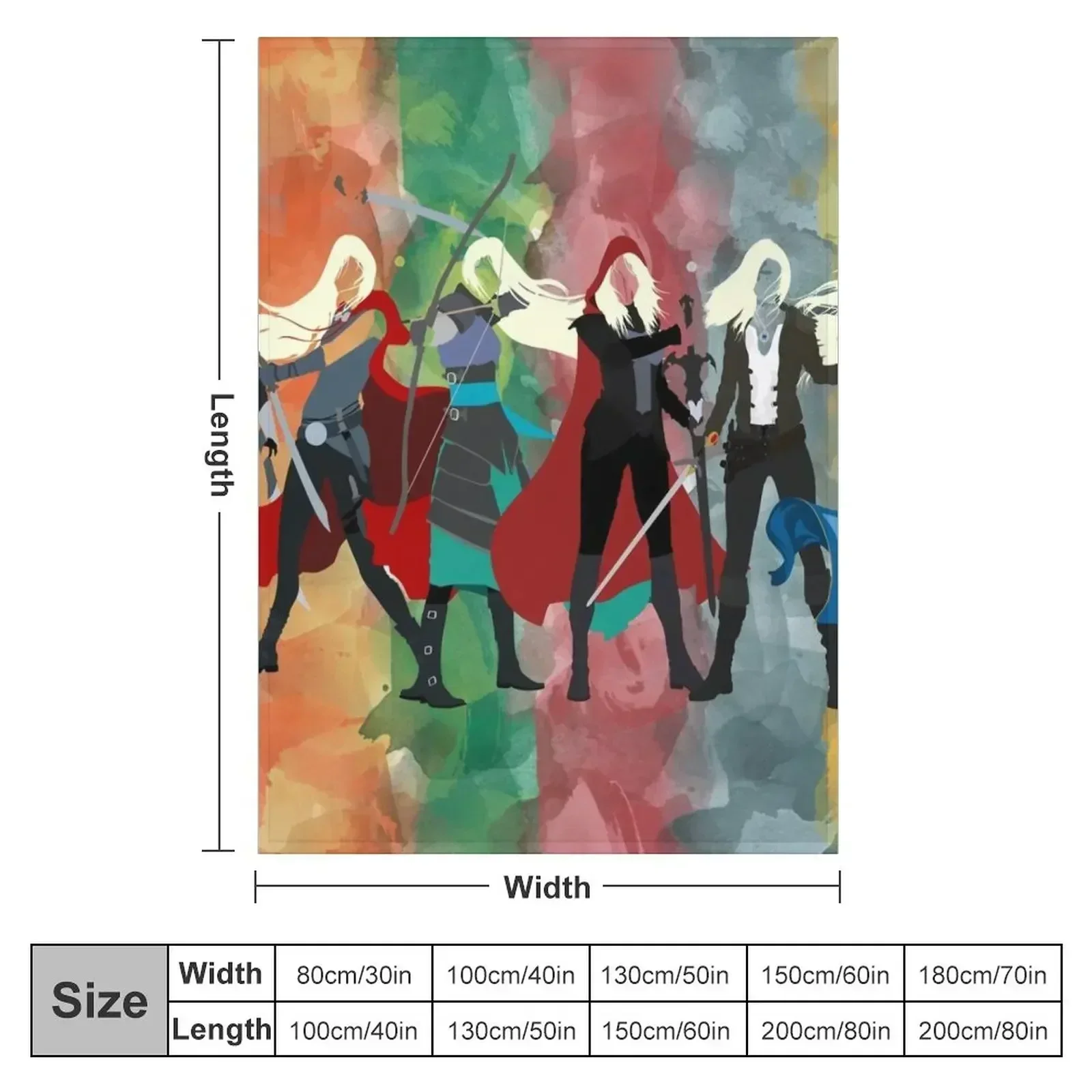 Throne of Glass Series Watercolor Throw Blanket Soft Plaid Soft Beds Quilt Fashion Sofas Camping Decoratives Blankets
