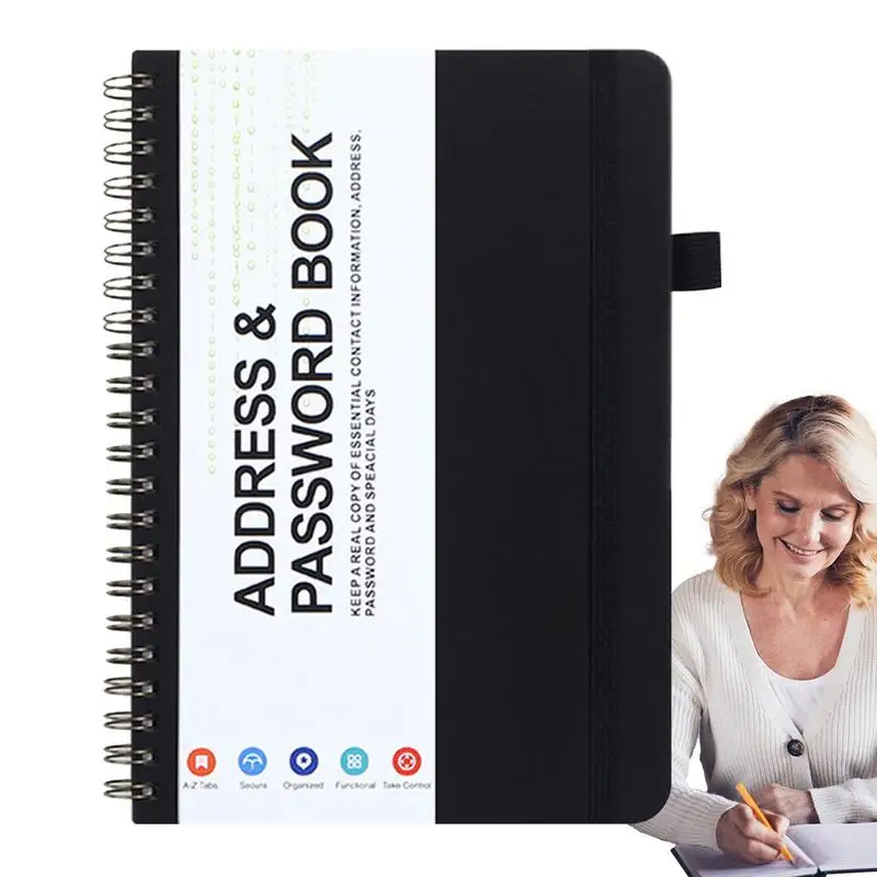 Password Organizer Book Portable Password Organizer Writing Books Password Keeper Book For Women Men Home Meeting Room