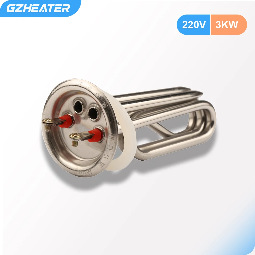 

63mm Cap 3KW Boiler Heating Element tube Stainless Steel Electric Heat Pipe with 7mm 2-Probe for Electric Water Heater Parts