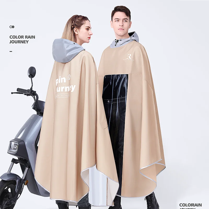 

Biker Women's Raincoat Waterproof Poncho Tourist Camping Motorcycle Raincoat Men's Long Cloak Fashionable Gabardinas Rain Cover