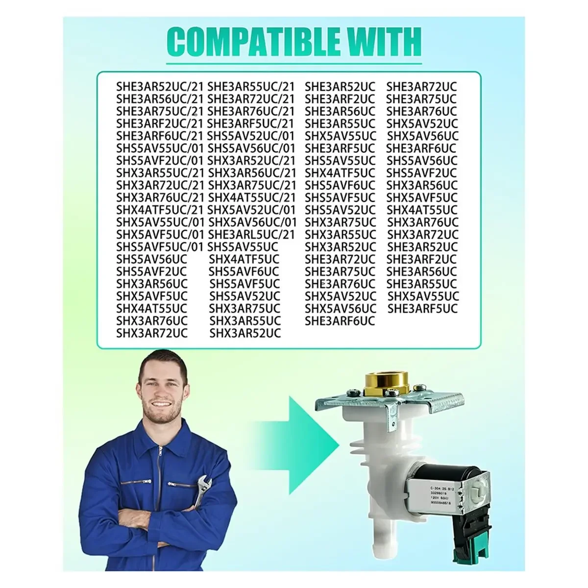 00633970 Water Inlet Valve for Dishwasher Replace 633970 AP5958510 PS11700720 33299019