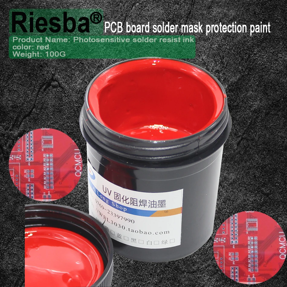 1pc PCB UV Photosensitive Inks Green PCB UV Curable Solder Resist Ink Solder Mask UV Ink Paste (black red blue white green)