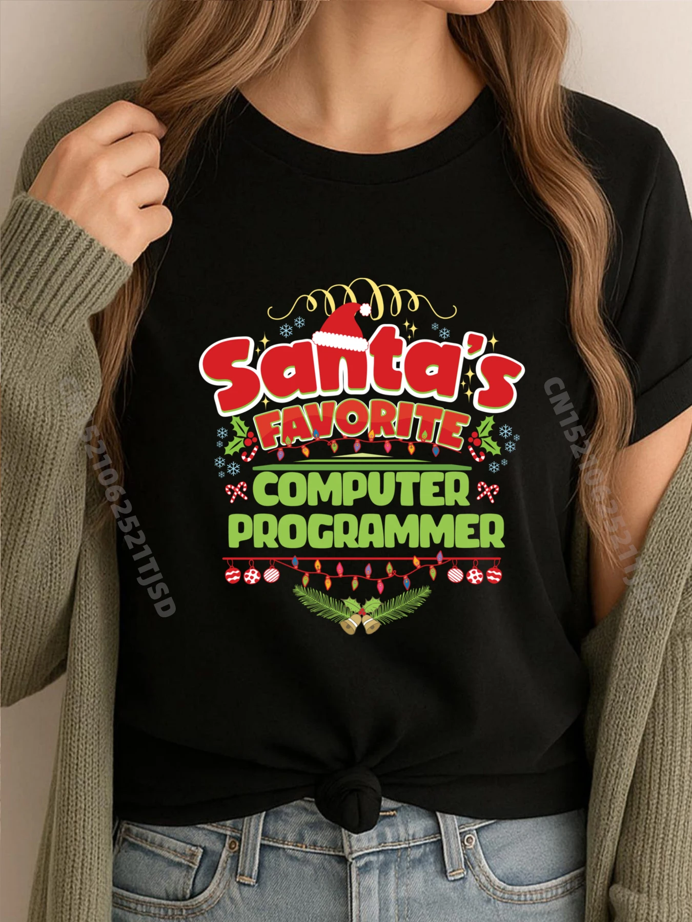 

Santa Xmas Christmas For Computer Programmer Big And Tall T Shirts Cotton Comfort Luxury Designer Washed Tshirt for Woman Cool