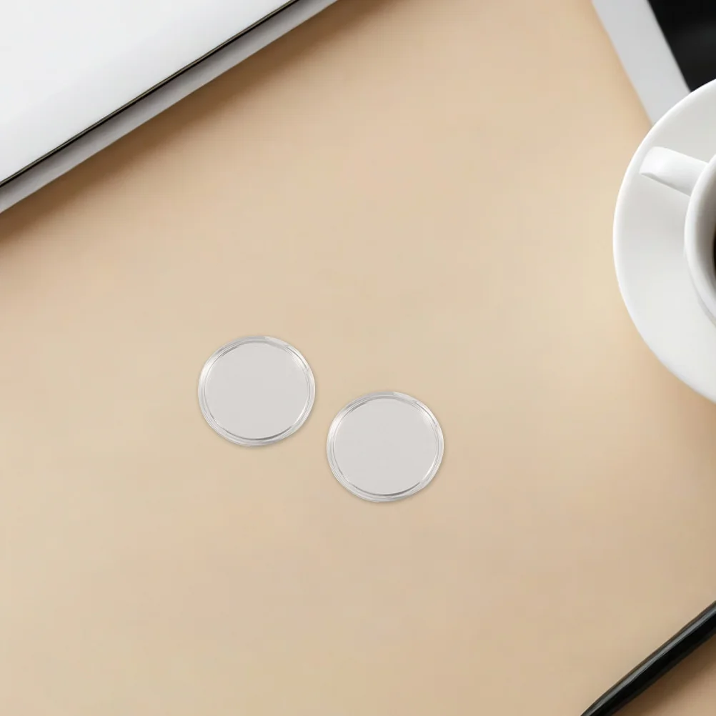 80pcs Clear Coin Protector Box Transparent Round Plastic Containers For Coin Collection Storage Display Portable Collecting