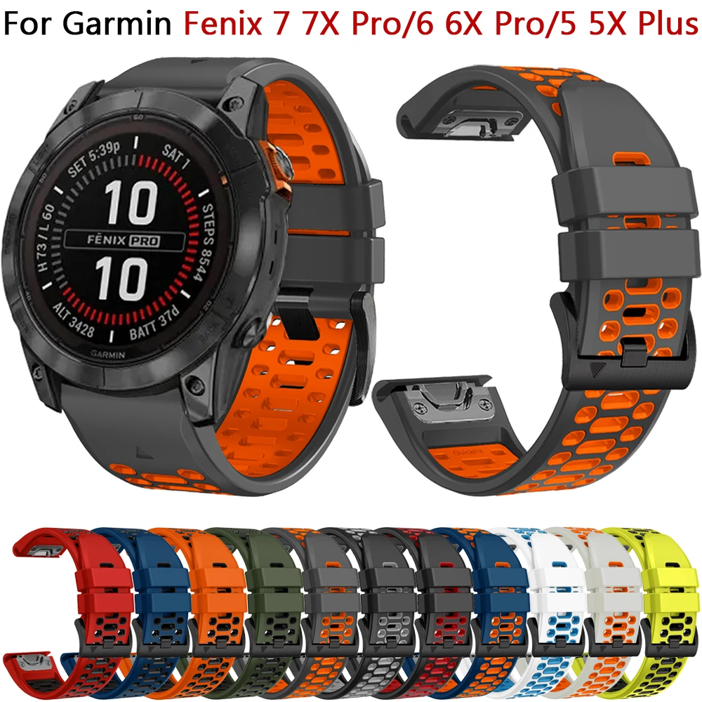 

26mm 22mm Silicone Band For Garmin Fenix 7X 7 6X 6 Pro 5X 5 Plus 955 Strap Epix Gen Enduro 2 Tactix Quickfit Bracelet Watchband