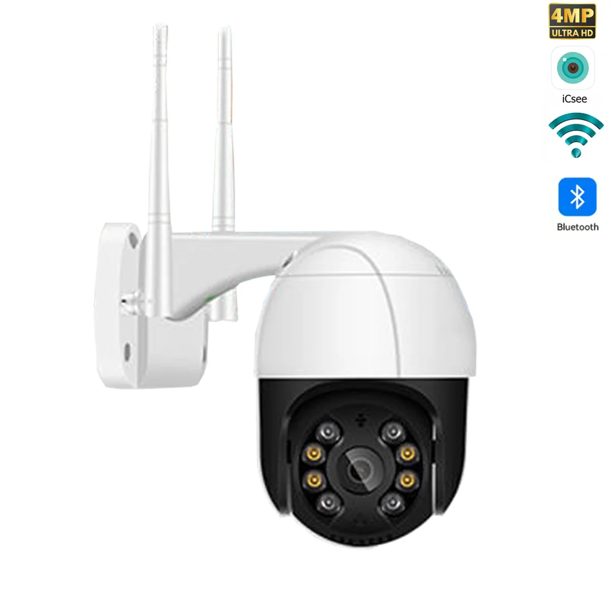 

Wireless PTZ Surveillance Camera, 4MP 1.5K UHD, IP66 Weatherproof, Multi - User View, TF/Cloud Storage for Home Security