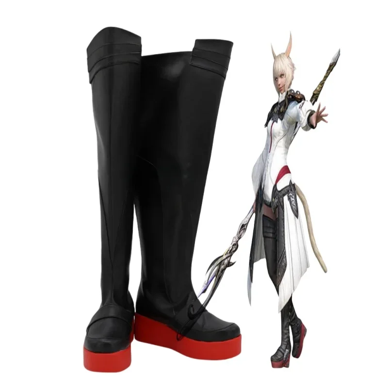 

Game Final Fantasy Y Shtola Cosplay Shoes Boots Props Halloween Party Role Play Custom Made Aksesori