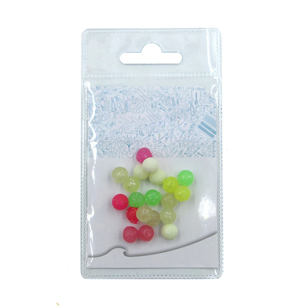 120/60pcs TPR Trout Bait SOFT ROUND SHAPE WITHOUT HOLE Bead Fishing With Oil Silver Glitter On The Surfaces Fishing Soft Bait