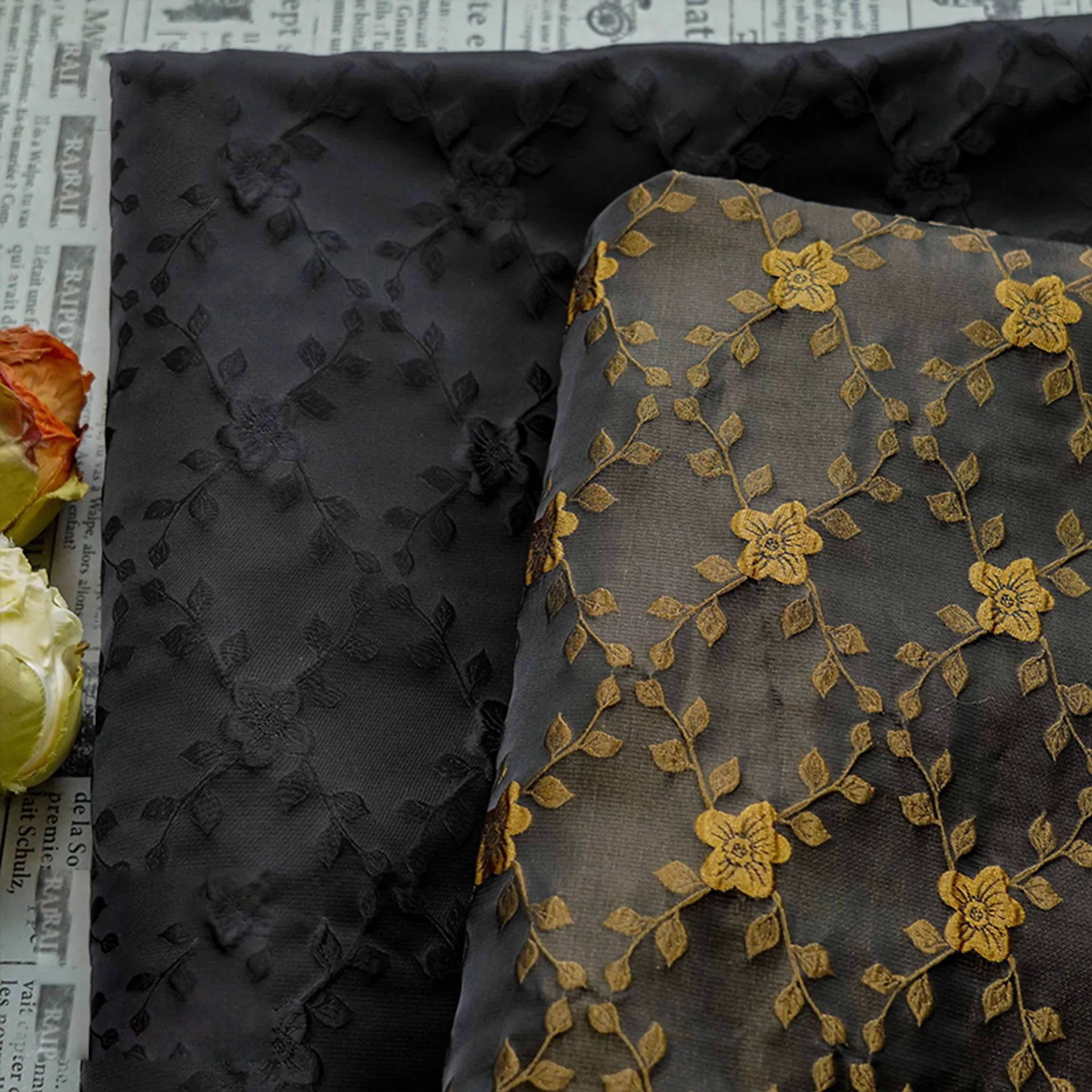 

1 ярд Lingge, маленький цветок, рельефная цветная тканая жаккардовая атласная ткань, платье Cheongsam, дизайнерская ткань ручной работы для одежды своими руками