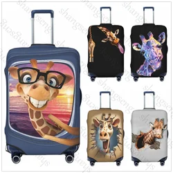 Giraffe funny cartoon Thicken Luggage Cover Elasticity Trolley dust cover Suitcase Protection Cover Suitcase Case Accessories