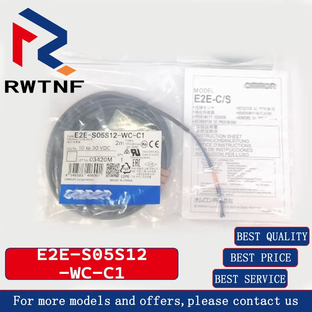 

Brand New Genuine E2E-S05S12-WC-C1 M5 proximity switch replaces the original E2E-X1C1,100% original warehouse stock