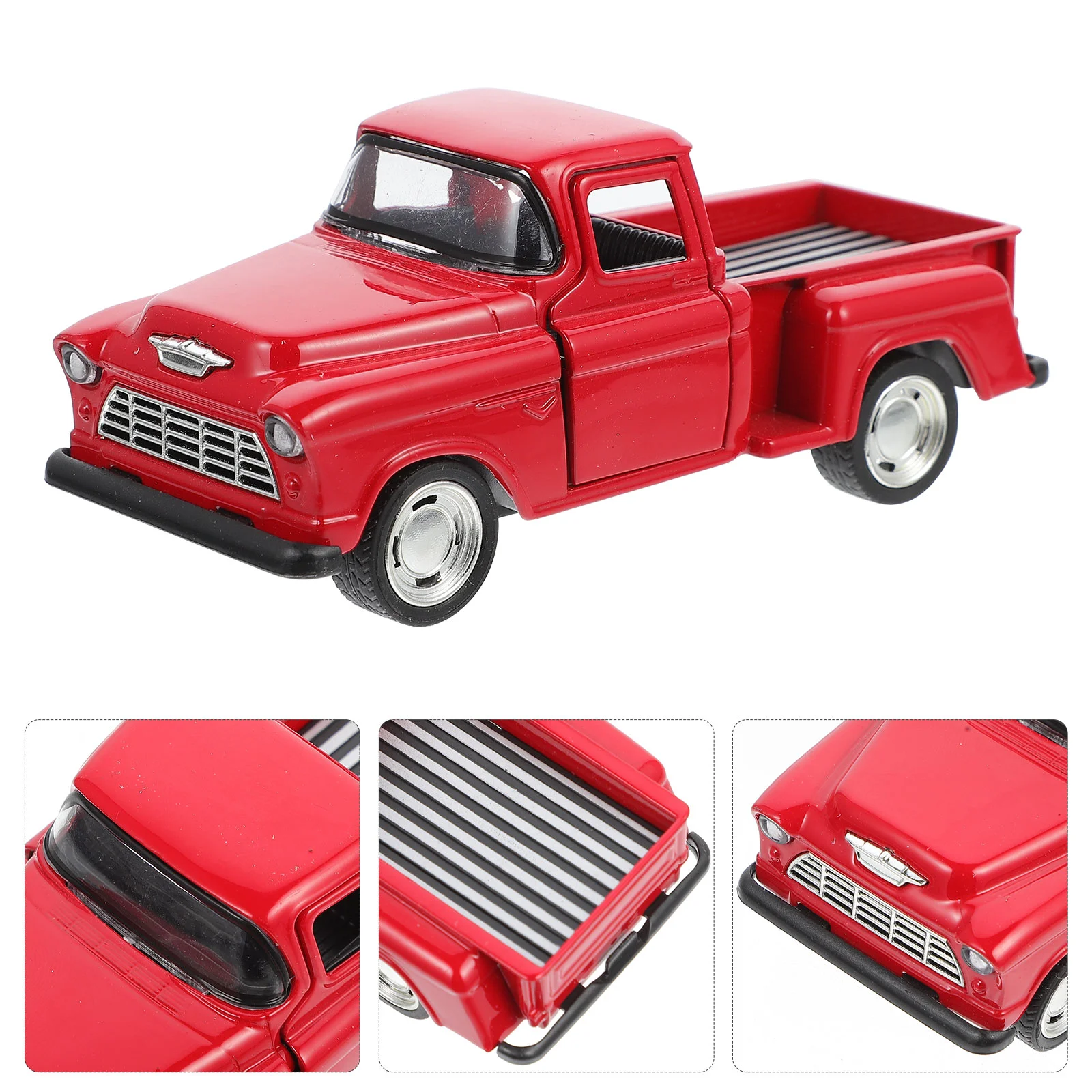 Pickup Truck Model Scale Cars 1/43 Diecast Mini Gt Toy Red Vintage Limousine Automotive Toys for Boys off Road SUV Child