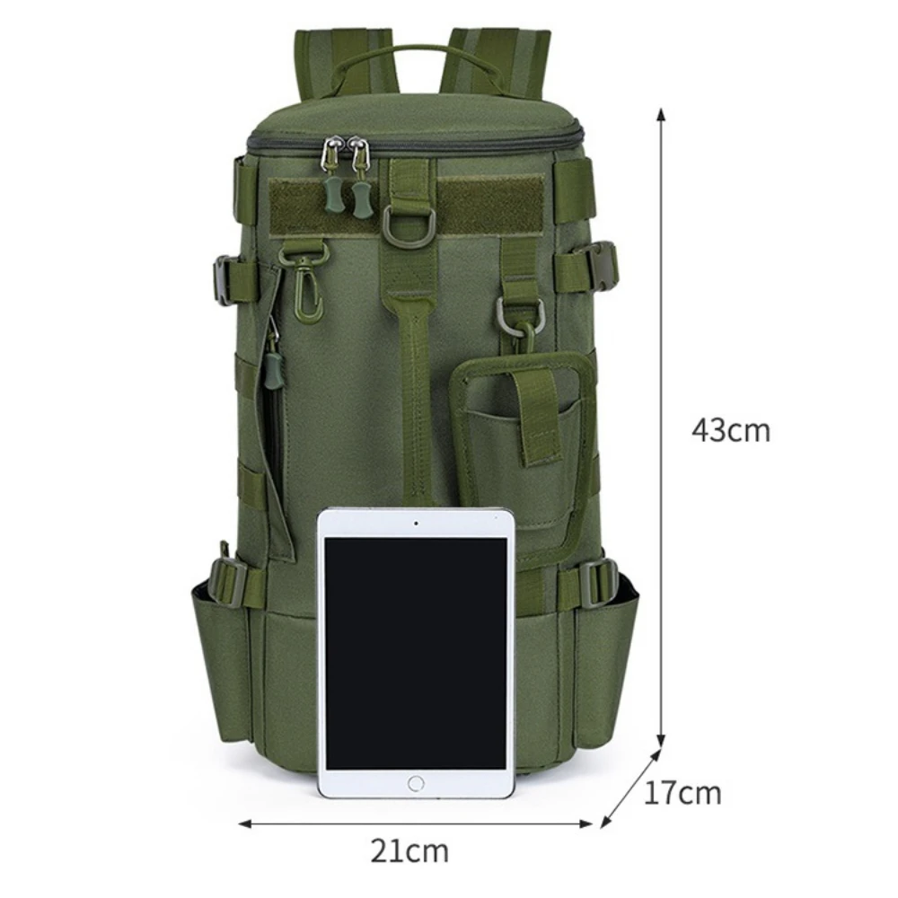 Outdoor Men's Oxford Cloth Backpack Multifunctional Large-capacity One-shoulder Portable Travel Bag Fishing Rod Luya Bag