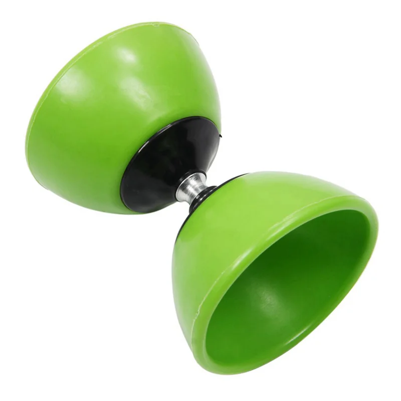 Diabolo plastikowe A04F-4X, żonglerka, spinning, chińskie yo-yo, klasyczne, z pałeczkami, zielone