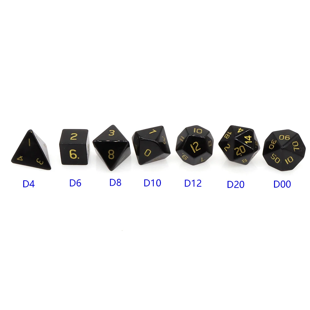 Polyhedral Dice Set Healing Crystals 7 PCS Natural Stones Dungeon and Dragons Board Game Accessories Supplies Lots Wholesale