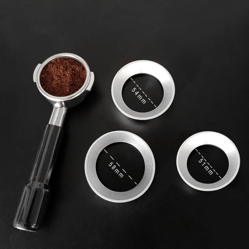 Coffee cloth powder device new heightened with magnetic coffee fan group anti-fly aluminum alloy powder connector coffee powder