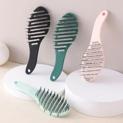 Elastic Hollow Hair Brush Scalp Massage Comb Hair Styling Detangler Hairbrush Fast Blow Drying Detangling Tool Wet Curly Hair