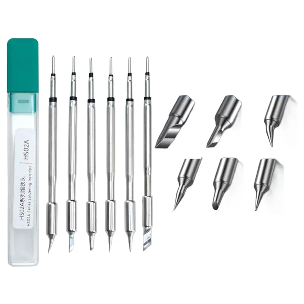 Soldering Iron Tip Kit Constant Temperature Metal For HS02A Soldering Iron And DWS200 Station For Precision Soldering Tasks