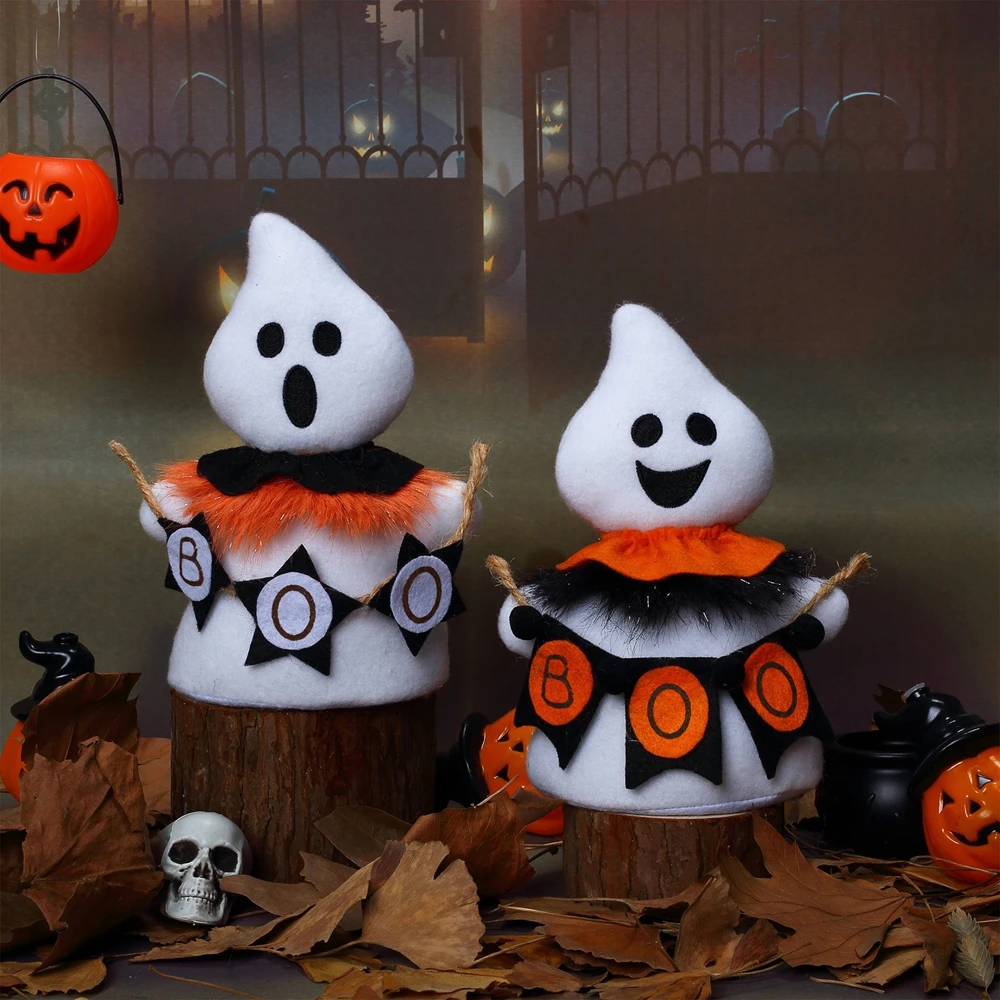 

Halloween Decorations Ghost Doll Scary with Scarf Ghost Figurines Funny Ghost Festival Ornament Gift Holiday Decor Cosplay