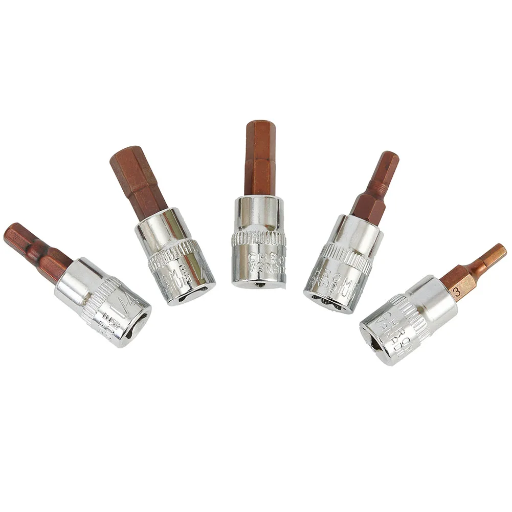 

5PCS 1/4 Inch H3-H7 Screwdriver Bit Socket Set Hex Screw Driver Bits For Factory Home Furnishing Hand Tools Accessories
