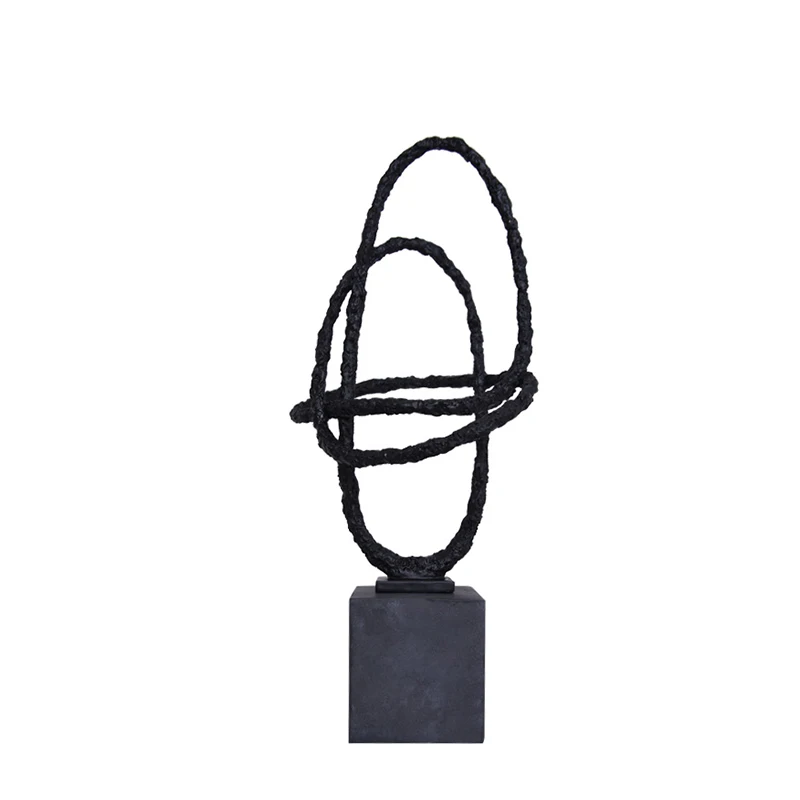 Exclusive Artificial Crafts Accessories Home Decor Modern Metal Resin Circle Ornament Decoration