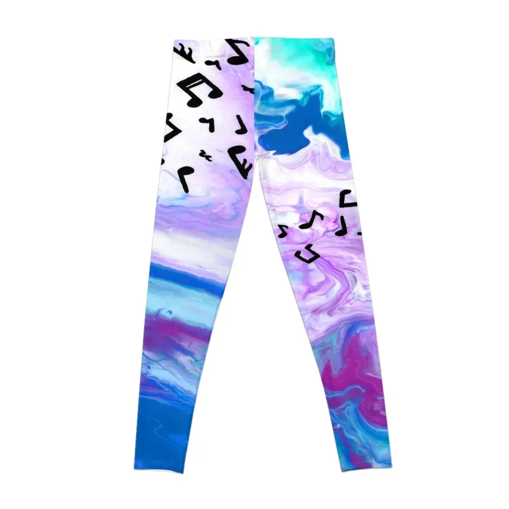 Musical Motion - Acrylic Pour Leggings for physical Sports pants for Womens Leggings