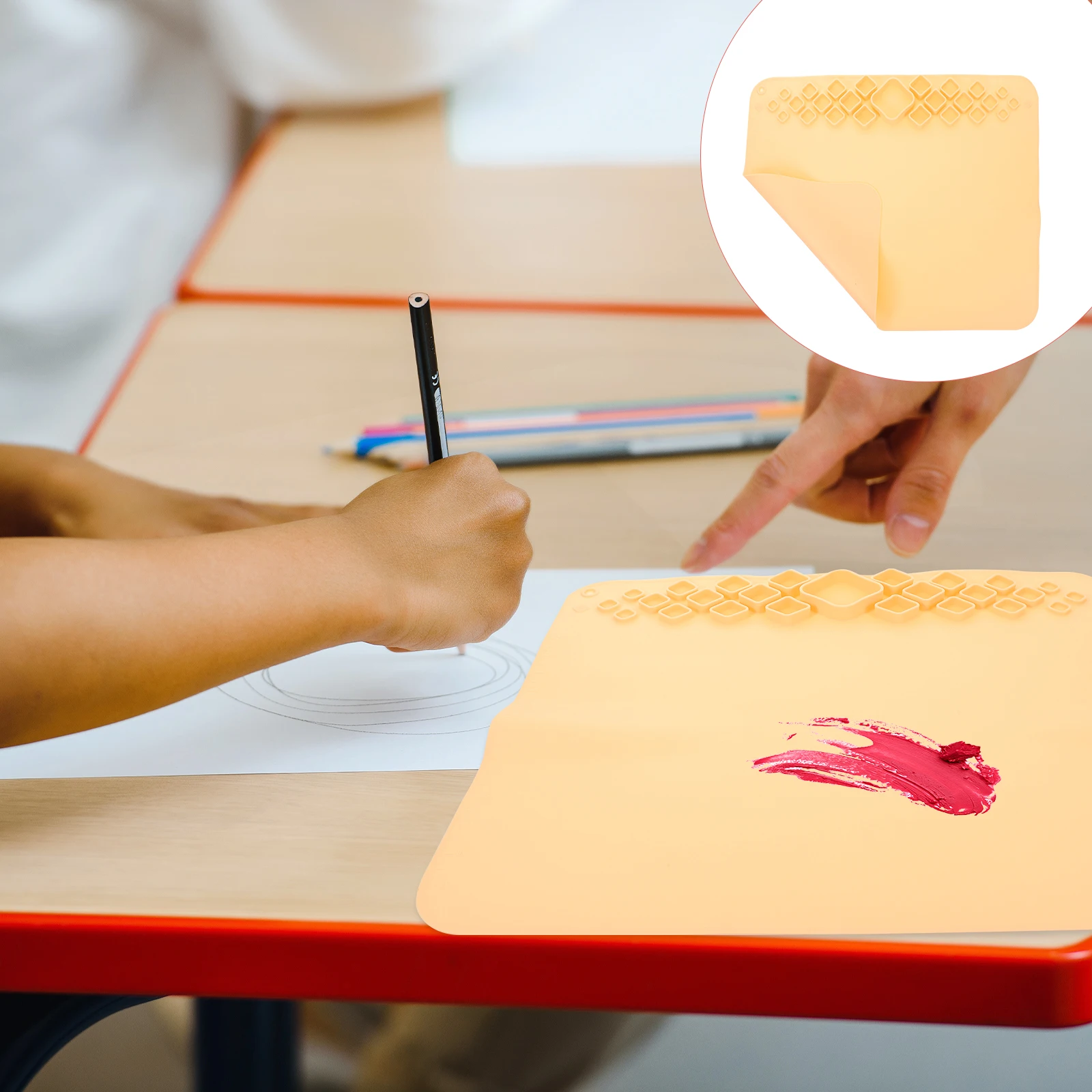 Silicone Painting Mat Lightweight Flexible Craft Sheet For Diy Resin Epoxy Clay Art Projects Tabletop Non-Stick Reusable