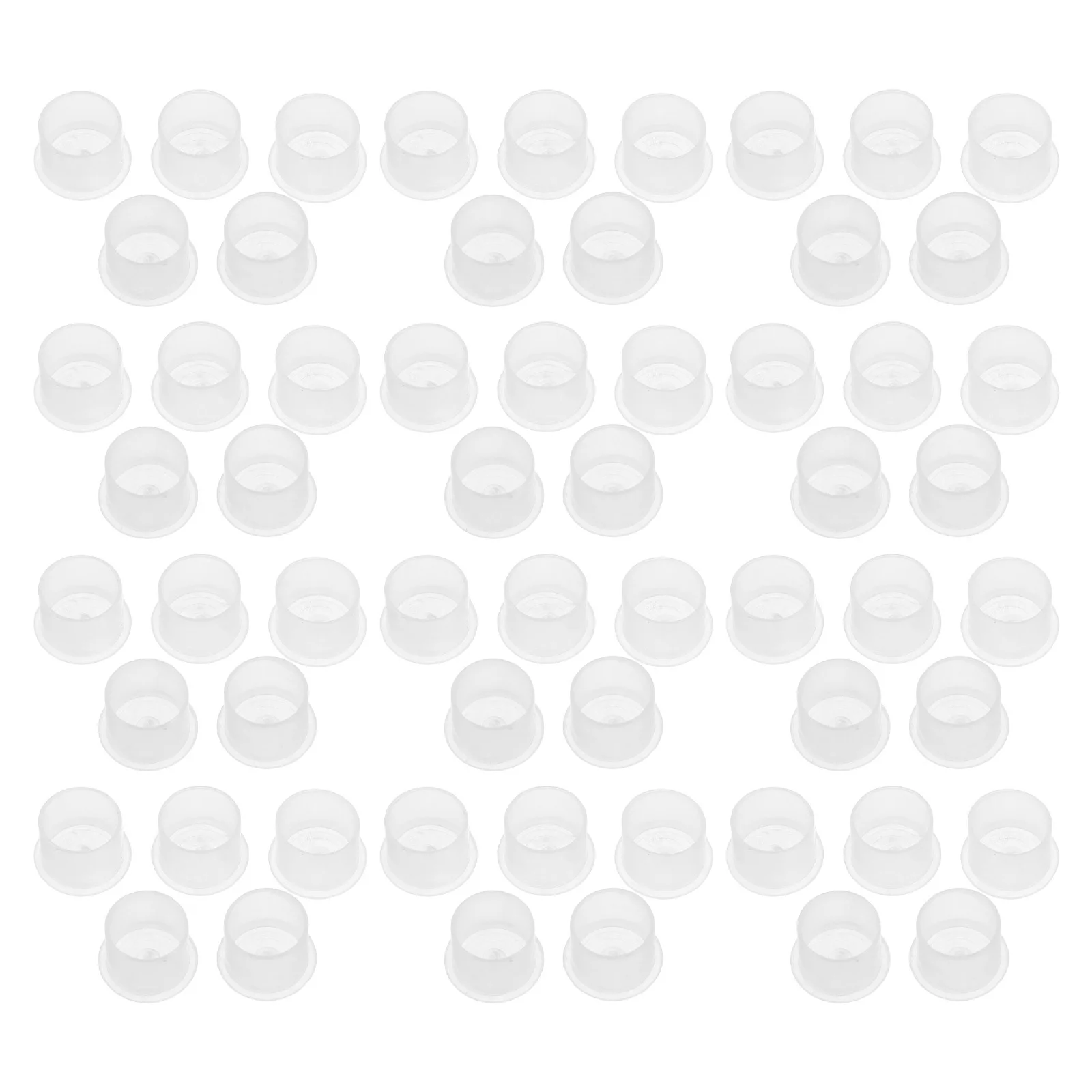 

600 шт. чашки для чернил для татуировки, пластиковые маленькие размеры, круглая форма, стабильные контейнеры для пигментов с плоским дном, колпачки для чернил для татуировок, салона