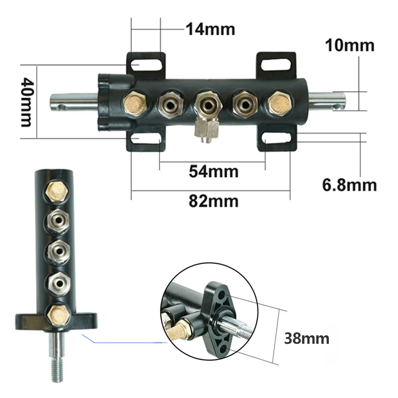 Tyre Changer Spare Parts Air Control Five Way Foot Pedal Valve for Tire Changer Machine Cylinder Controlling Valve Switch