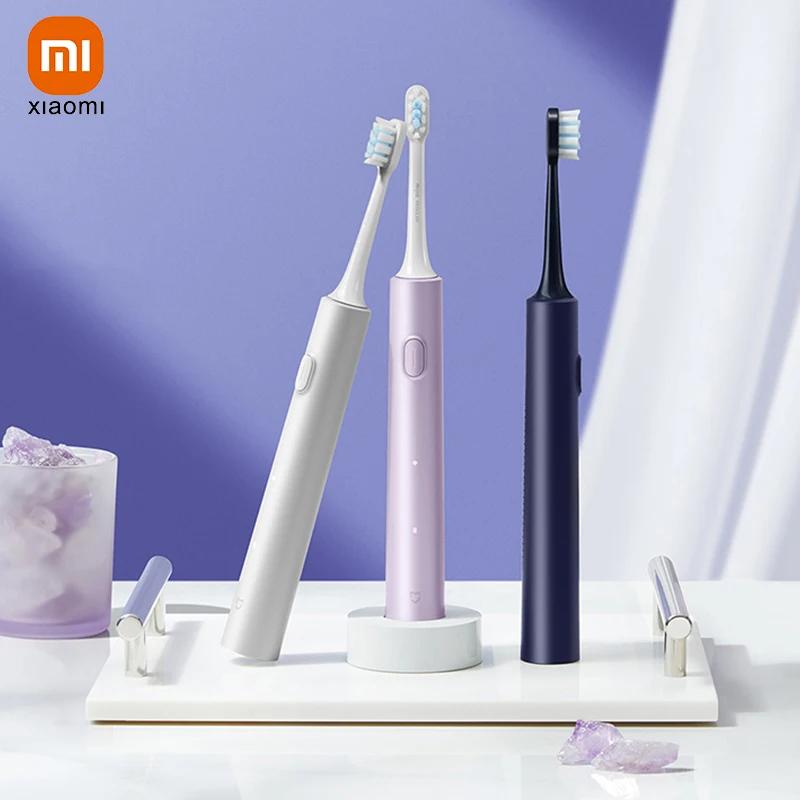 

Xiaomi MIJIA Sonic Electric Toothbrush Set T302 4 Brush Heads IPX8 Waterproof Wireless Chraging Electronic Tooth Brush