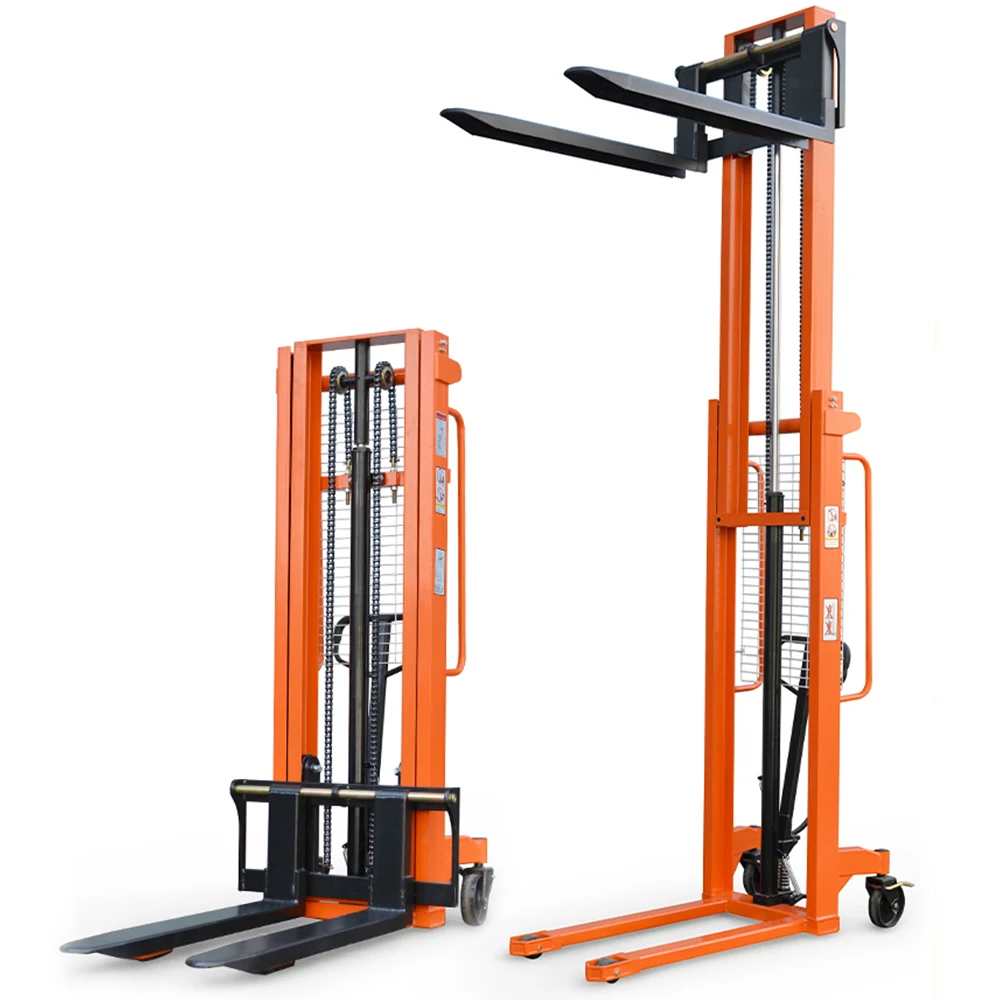 Manual Pallet Stacker Stacker  With the Load Capacity 1000kg 1500kg 2000kg 1.6m 2.5m 3m CE Qualified