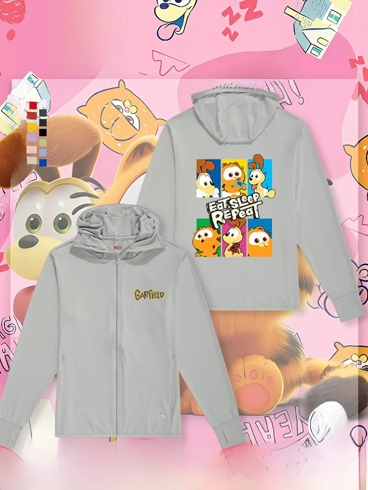 

Модная летняя верхняя одежда Fly Movie Animation для защиты от солнца на открытом воздухе, удлиненная, с капюшоном и молнией