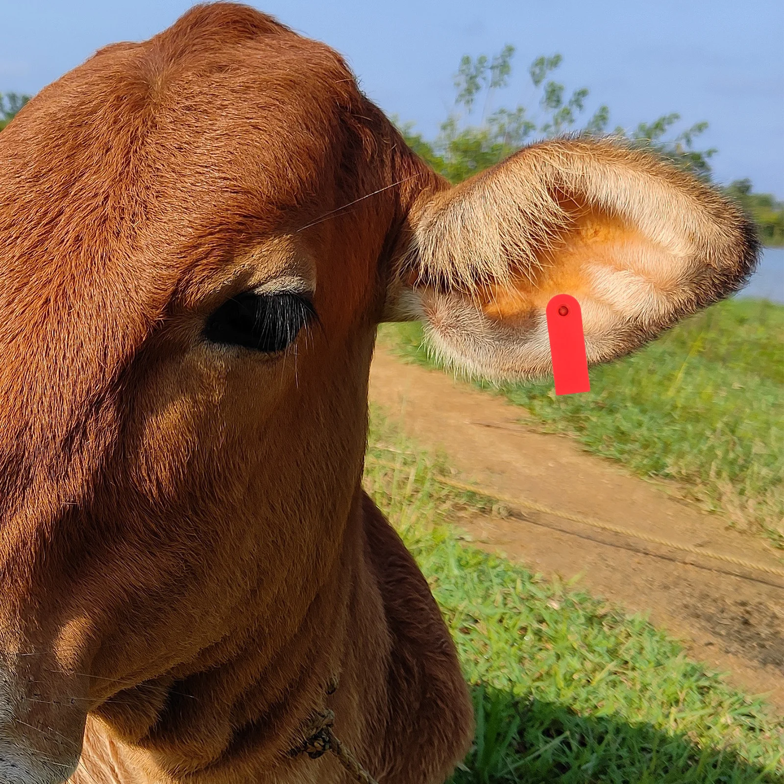 100 pcs Label Telinga Hewan Domba untuk Ternak, Label Ternak Kosong untuk Sapi, Babi, Label Ternak TPU Kosong untuk Penggunaan Anti-Pencurian dan Pembiakan