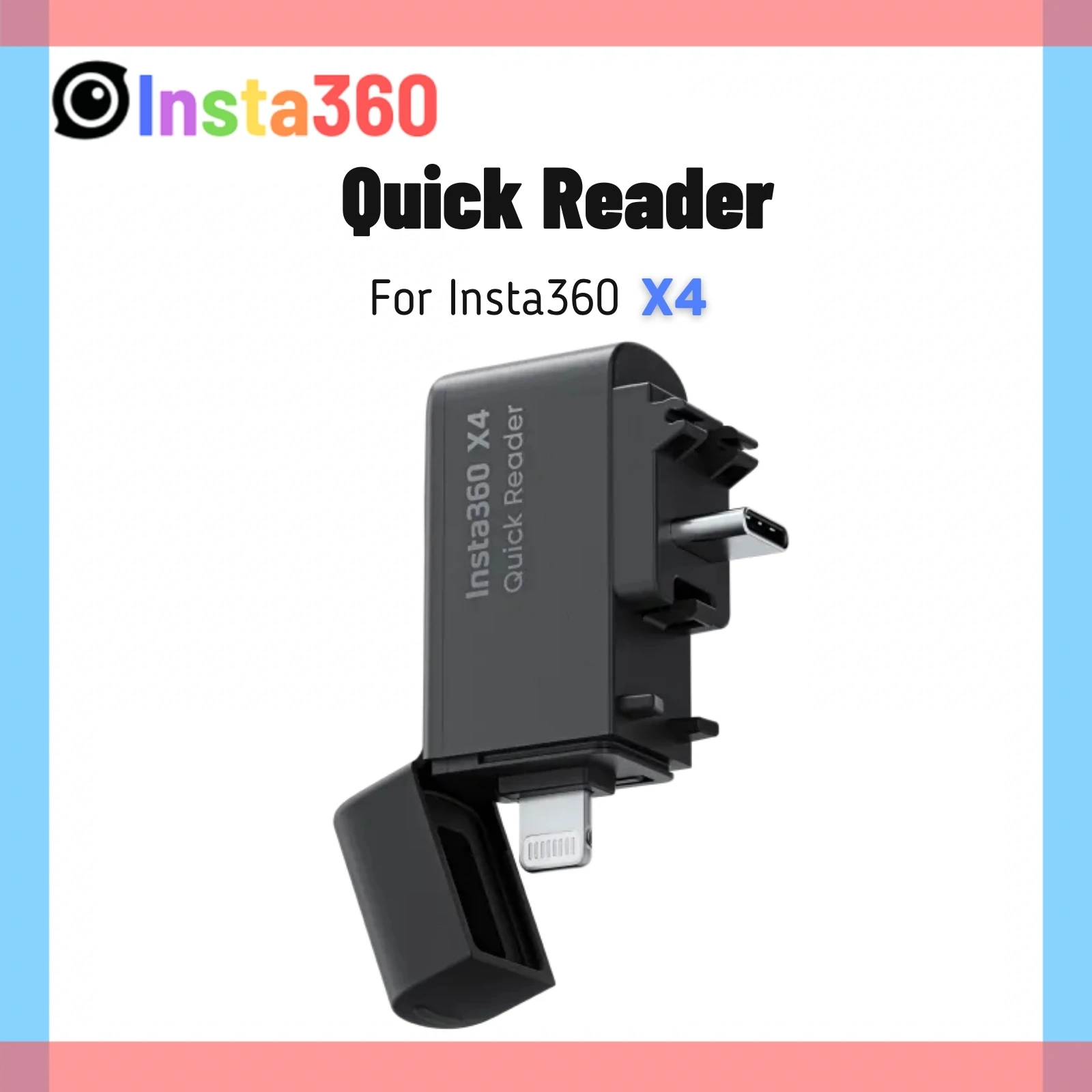 INSTA360 X4 Quick Reader MicroSD Card File Transfer USB 3.0 For Insta 360 X4 Camera iPhone MFI Android Phones Accessory