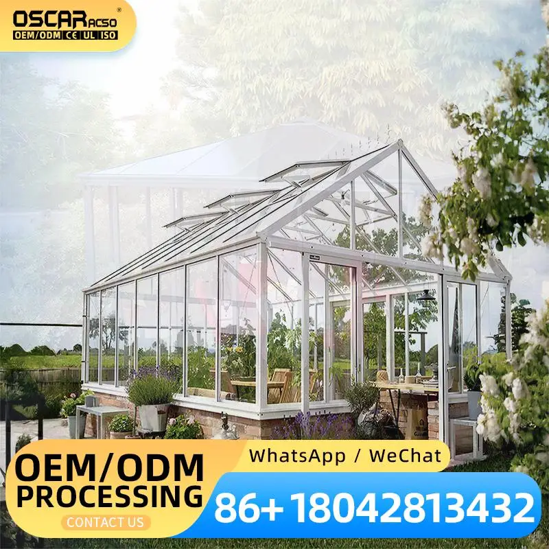 

Prefabricated Insulated Sun Room with Waterproof Aluminum Alloy Frame Modern Design Outdoor Pavilion for Garden Villa sunroom