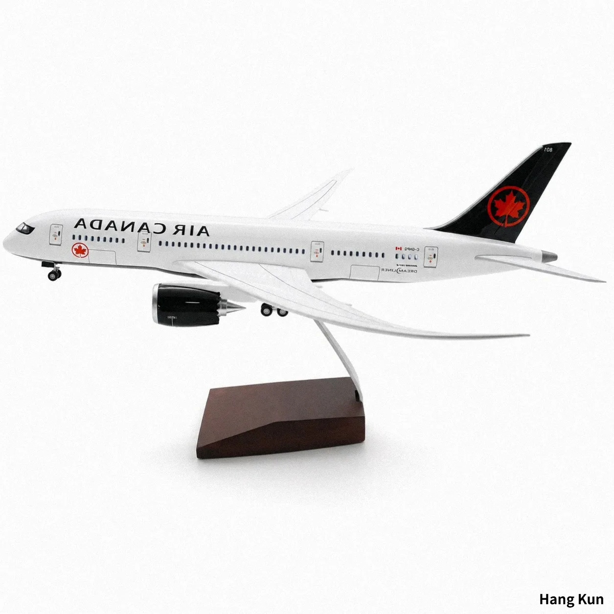 47cmダイキャスト樹脂製モデルb787カナダ航空1-130スケールジェット機模型、ベースと着陸装置付き、コレクション用