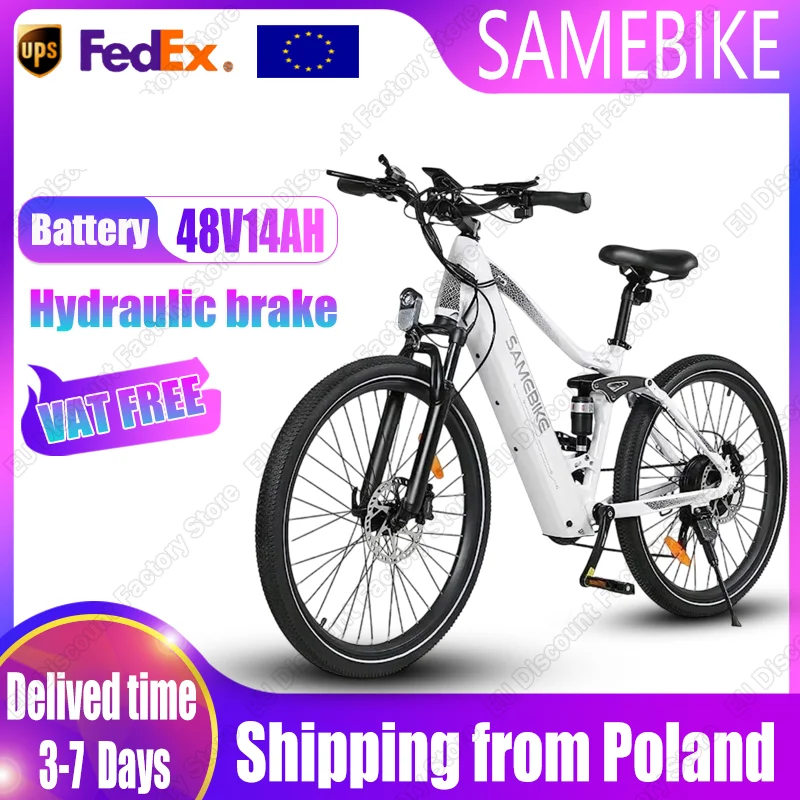 SAMEBIKE XD26 Elektrofahrrad Bürstenloser Motor 48V14AH Lithium-Akku Mountainbike für Erwachsene 26 Zoll Reifen City E-Bike