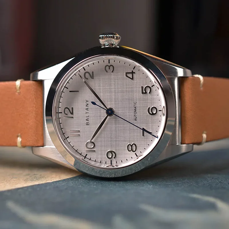 Baltany New 2025 Men's Automatic Mechanical Watch NH38 Sapphire Crystal Heat-Treated Blue Hands Stainless Steel Reloj Hombre