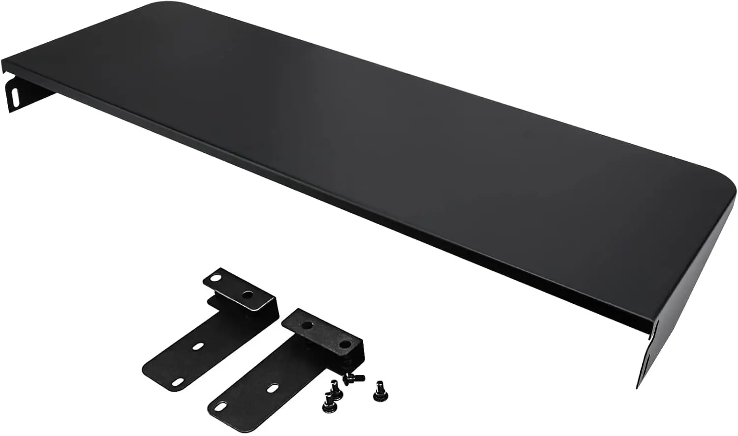 

Foldable Grill Front Shelf, 32.9x11.5 Inch Heavy-Duty Steel Table, Supports 60 LBS for BBQ Prep & Storage