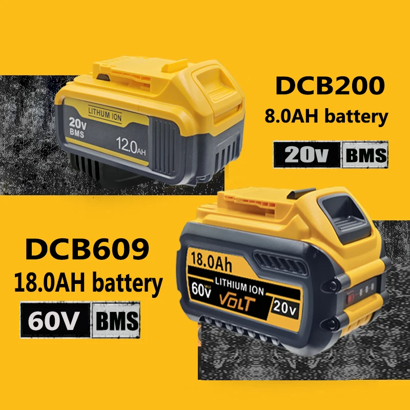 Pro DEWALT 18,0 Ah, max. 20 V, max. 60 V, lithium-iontové baterie, vhodné pro DCB204, DCB205, DCB206, DCB609, DCB184, DCB200 - náhled 3