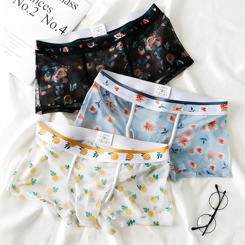 

Men Boxer Fashion Printed Elephant Nose Design Sexy Mid-rise Underwear for Leisure Men