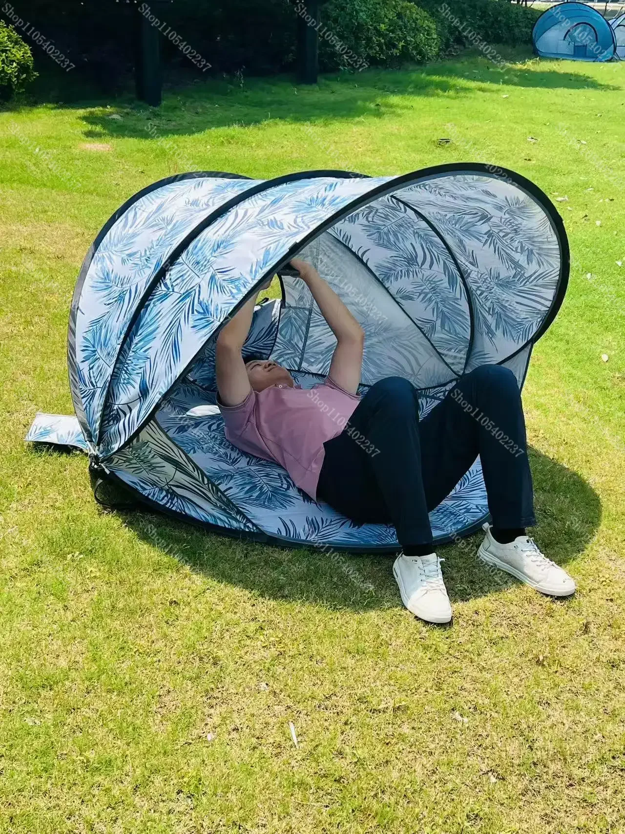 Beach Tent Fully Automatic Quick Setup Windproof Waterproof Sunscreen Canopy UV Protection for Outing Supplies