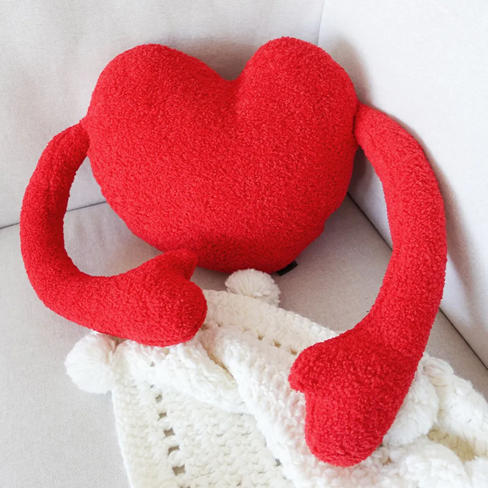 

Cute Heart Throw Pillow Soft Stuffed Cushion for Home Office Car Bedroom Kids Gift Decor Plaid Throw Pillow Stuffed Heart Toy