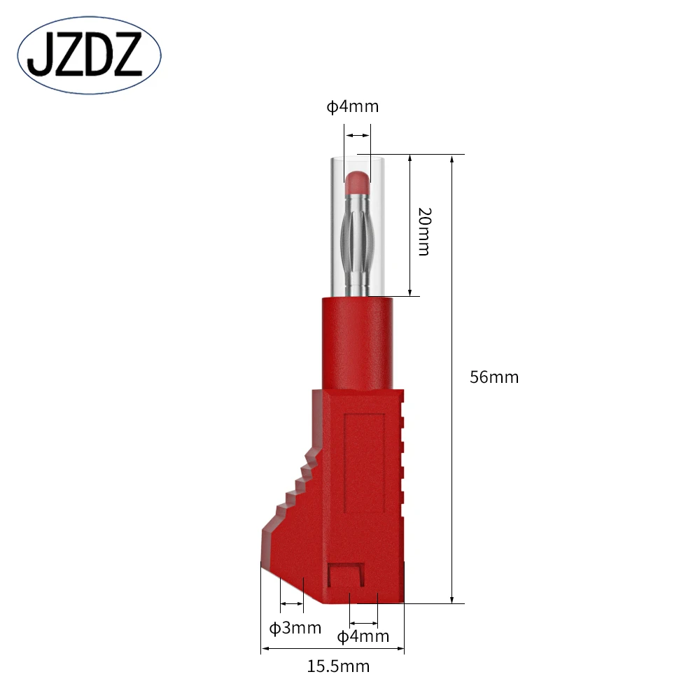 JZDZ 10pcs 4mm Banana Plug Safety Retractable Stackable Male Banana Plug Electrical connectors DIY assembly Tools J10043Z