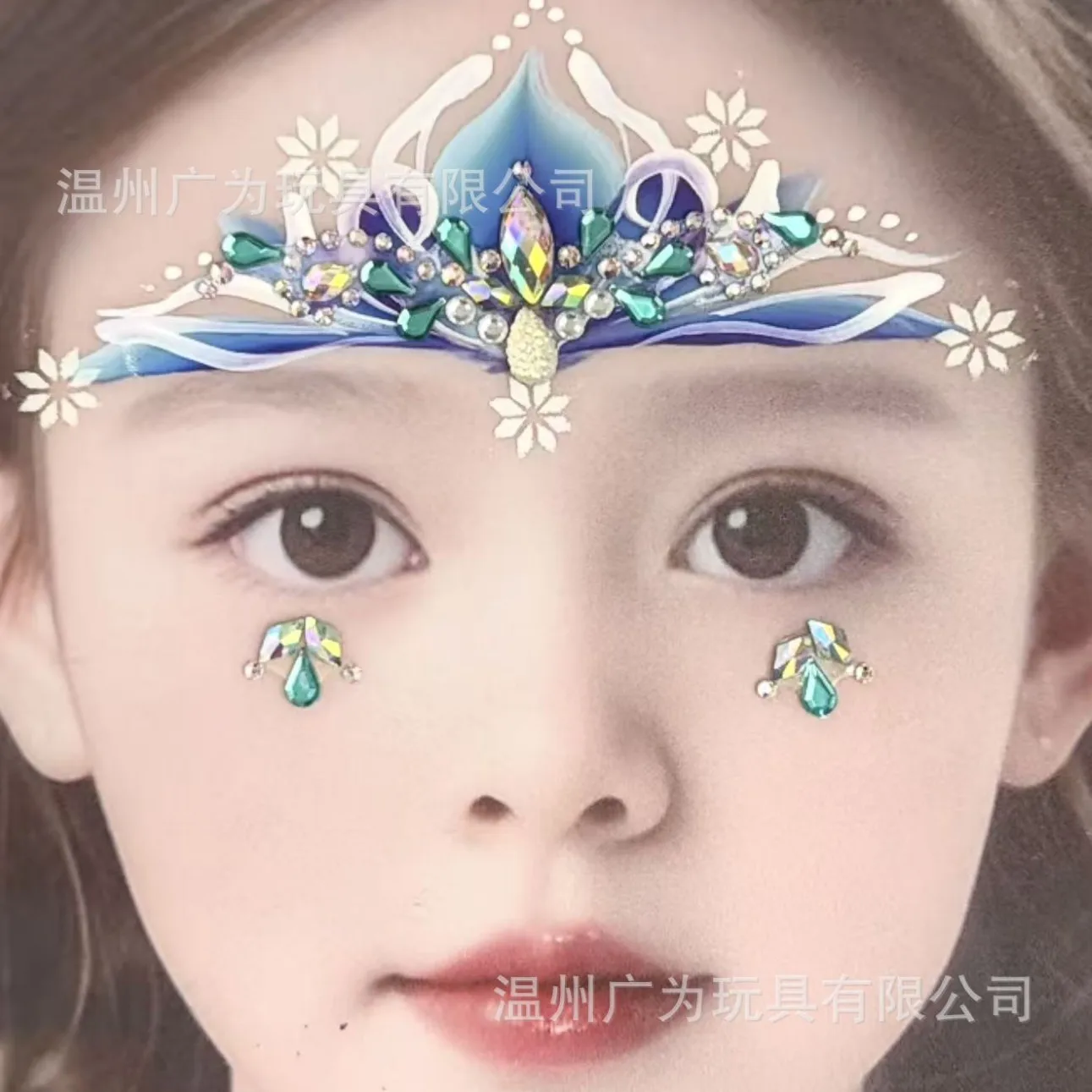 Face Rhinestone Stickers Self Adhesive Crystal Gems Forehead Tattoo for Festival Party Stage Makeup Eco Friendly