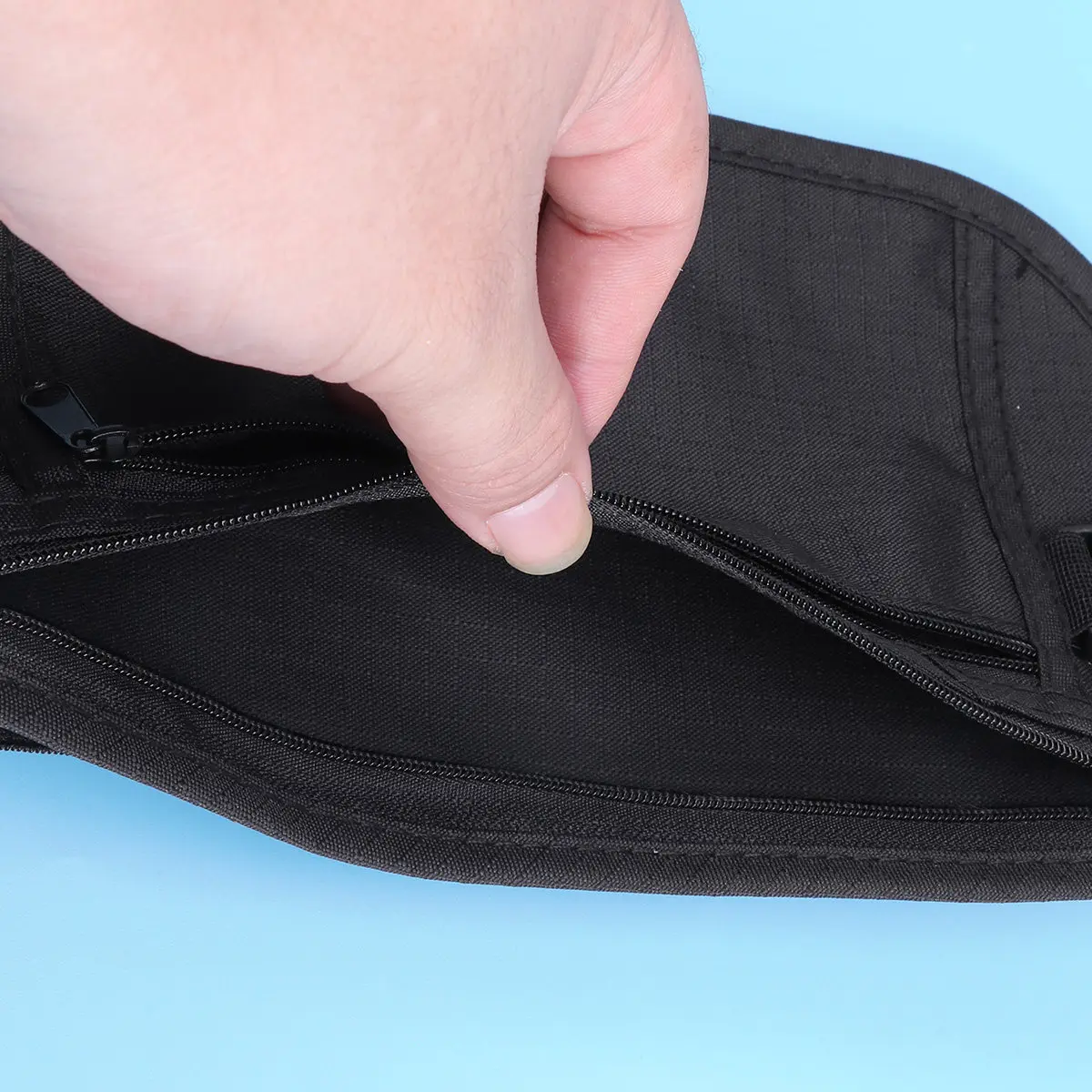 

Money Belt Travel Pouch Ultra Slim Adjustable Waist Wallet Running Belt Cell Phone Pocket Holder for Camping Hiking Gym Sports