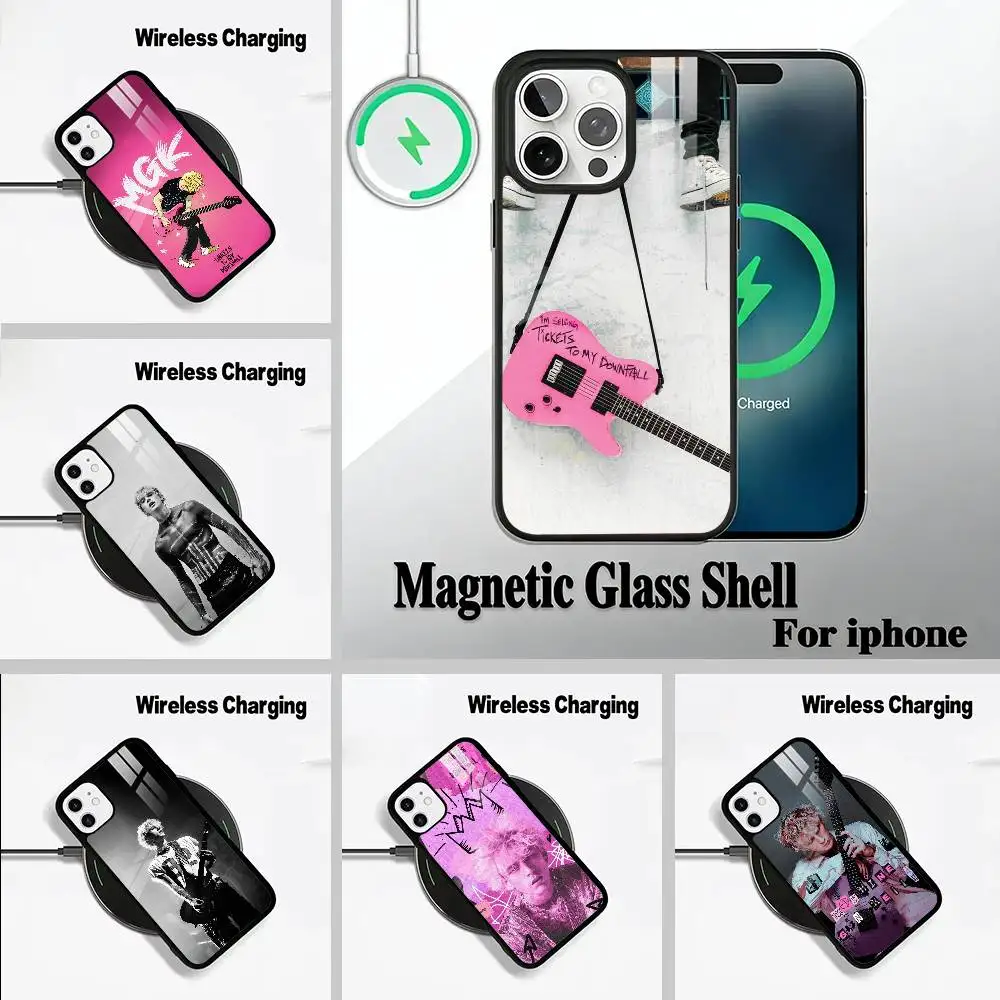 

MGK -Machine-G- GUN -Kelly Phone Case For IPhone17 16 15 14 13 12 11 Pro Max 16/15/14Plus Wireless Charger Cover Funda