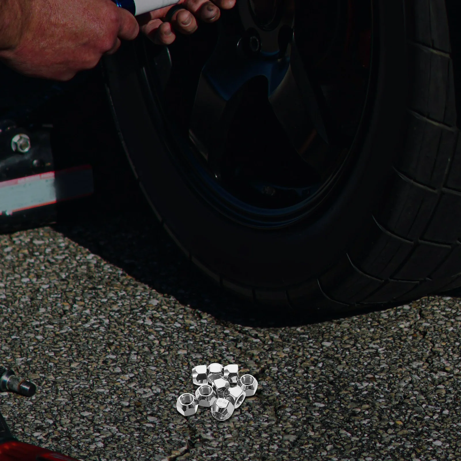 

10 Pcs Lug Nuts Car Bolts 1/2-20 Thread 16mm 21mm Diameter Tire Wheel Hub Screw Acorn Design Easy Install Truck RV Boat Trailer