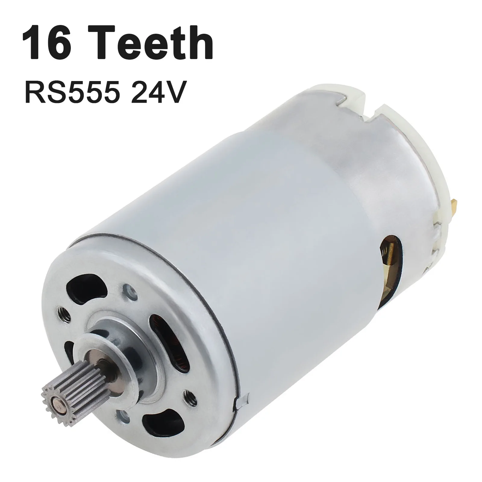 RS555 16 Teeth DC Motor 24V 6300RPM Electric Drill Micro Motor High Torque Gear Box for Electric Screwdriver